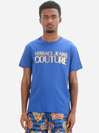 Koszulka męska bawełniana długa Versace Jeans Couture vjc76gaht00cj00tg20 M Niebieska (8052019550078)