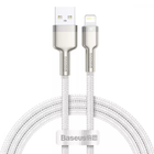 Кабель Baseus Cafule Metal USB Lightning 2.4A 1m white CALJK-A02