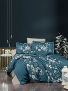Односпальний комплект First Choice Arya turquoise Сатин 160х220 см наволочки 50х70 см, 70х70 см