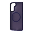 Чехол матовый MagSafe WAVE Matte Insane Case with Magnetic Ring для Samsung Galaxy S21 FE Deep purple