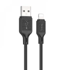 Кабель HOCO X90 Cool USB to Lightning silicone charging data cable 1m 2.4A Black (6931474788405)