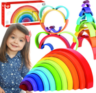 Zabawka edukacyjna Tooky Toy Montessori Tęcza 12 elementów (6972633373551) - obraz 8