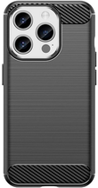 Панель Hurtel Carbon Case для iPhone 15 Pro Black (9145576279458) - зображення 1