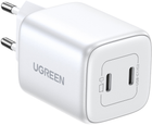 Ładowarka sieciowa Ugreen CD294 Nexode 45 W USB 2 x Type-C PD3.0 QC4.0 Ładowarka Space White (6941876213276) - obraz 4