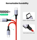 Kabel Ugreen US294 USB Type-C Male to Male Cable Aluminum Nickel Plating 1 m Czerwony (6957303861866) - obraz 4