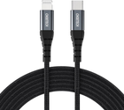 Kabel CHOETECH USB Type-C na Lightning 3 m w oplocie Czarny (6971824975925)