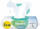 Упаковка детских влажных салфеток Pampers Harmonie Aqua 3 пачки х 48 шт (8006540458525)