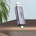 Czytnik kart Ugreen USB 3.0 SD / micro SD USB-C Grey (6957303857067) - obraz 5