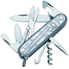 Ніж складний, мультитул Victorinox Climber (91мм, 14 функцій), срібний прозо. 1.3703.Т7