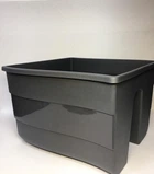 Горщик балконний на перила Form-Plastic Хвиля з кронштейнами 11 л 29 х 20 х 30 см, Колір Антрацит