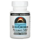 Вітаміни та мінерали Source Naturals Ultra Chromium Picolinate 500 mcg Yeast-Free, 120 таблеток