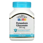 Витамины и минералы 21st Century Potassium Gluconate 595 mg, 110 таблеток