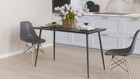 Стол кухонный Марсель 40 Ferrum-decor 75x120x60 Черный металл ДСП Сосна Кембра 16 мм (MAR4001)