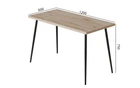 Стол кухонный Марсель 30 Ferrum-decor 75x120x60 Черный металл ДСП Дуб Сан-Марино 32 мм (MAR3005)