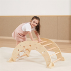 Drewniany bujak Viga Montessori Naturalny (6971608447105) - obraz 2