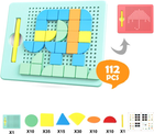 Магнітна дошка-мозаїка Woopie 2 в 1 М'ятна 112 деталей (5904326946149) - зображення 5