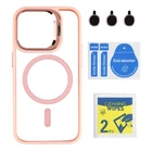 Чохол TPU+PC+Metal Stand Case with MagSafe and Camera Lenses для iPhone 15 Pro Колір Pink