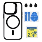 Чохол TPU+PC+Metal Stand Case with MagSafe and Camera Lenses для iPhone 15 Pro Колір Black