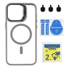 Чохол TPU+PC+Metal Stand Case with MagSafe and Camera Lenses для iPhone 15 Pro Max Колір Grey