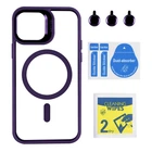 Чохол TPU+PC+Metal Stand Case with MagSafe and Camera Lenses для iPhone 12/12 Pro Колір Dark Purple