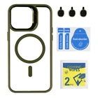 Чохол TPU+PC+Metal Stand Case with MagSafe and Camera Lenses для iPhone 14 Pro Max Колір Green