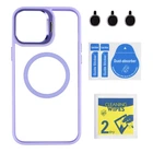 Чехол TPU+PC+Metal Stand Case with MagSafe and Camera Lenses для iPhone 12 Pro Max Колір Purple