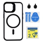Чохол TPU+PC+Metal Stand Case with MagSafe and Camera Lenses для iPhone 15 Колір Black