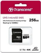 Transcend Карта пам'яті 256GB microSDXC C10 UHS-I U3 A2 R160/W125MB/s + SD
