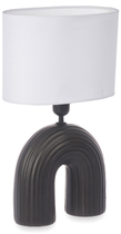 Lampa stołowa Giftdecor ceramiczna Bridge 41 cm Black (8430852914781)