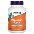 Магний цитрат, Magnesium Citrate, Now Foods, 200 мг, 100 таблеток (284651)