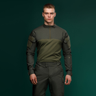 Тактическая рубашка Core Ukrarmor Combat Shirt, длинный рукав, комбинированные материалы. Олива XL - изображение 2