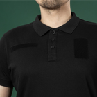 Тактическая футболка-поло Ukrarmor Polo Reflex. Cotton. Цвет Черный (500990/XL) - изображение 2