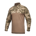 Тактическая рубашка Core Ukrarmor Combat Shirt, длинный рукав, комбинированные материалы. Пиксель (мм-14) L