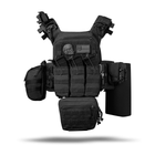 Комплект спорядження Commando Ukrarmor Elite Tactical Assault Kit. Під 27х35.5 см бронеплити. Чорний - зображення 6