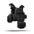 Комплект спорядження Commando Ukrarmor Elite Tactical Assault Kit. Під 25х30 см бронеплити. Чорний - зображення 10