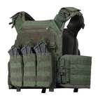 Потрійний підсумок під Ukrarmor магазини АК/АR. Cordura 500D. Molle. Олива - зображення 8