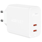 Мережевий зарядний пристрій Acefast A9 40W 2xUSB-C White (6974316280200)