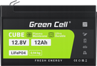 Акумулятор Green Cell LiFePO4 12.8 В 12 А/год (5907813966101) - зображення 3