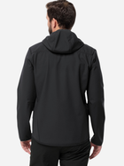 Kurtka wiatrówka męska z kapturem Jack Wolfskin Bornberg Hoody M 1307471_6000 2XL Czarna (4064993526363) - obraz 2