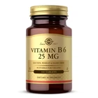 Вітамін В6 Solgar Vitamin B6 25 mg, 100 таблеток для покращення нервової системи