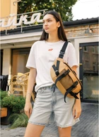 Велика жіноча поясна сумка бананка Sambag 38х21 см 000305461