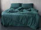 Двоспальний Євро комплект Limasso Standart Dark Green Варена Бавовна 200х220 см наволочки 2 х 50х70 см