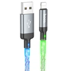 Дата кабель Hoco U112 Shine USB to Lightning 2.4A (1m) Gray