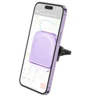 Автодержатель HOCO H42 Crystal ring magnetic (air outlet) (Romantic purple) (199133)