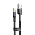 Дата кабель Baseus Cafule Lightning Cable 1.5A (2m) (Сірий / Чорний) (117480)