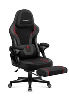 Игровое компьютерное кресло геймерское с подножкой Huzaro Four Six Series F Carbon