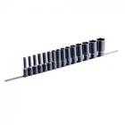 Набор головок Toptul длинных торцевых на планке 1/2" 15шт. 8-32мм (GAAQ1607U)