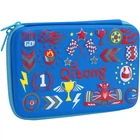 Пенал Cool For School с тиснением 1 отделение Голубой (QT-3992-Blue)