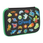 Пенал Cool For School с тиснением 1 отделение Черный (QT-5638-Black)