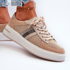 Sneakersy damskie z siatki S.Barski D&A LR110 39 Beżowe (5905677196917) - obraz 6